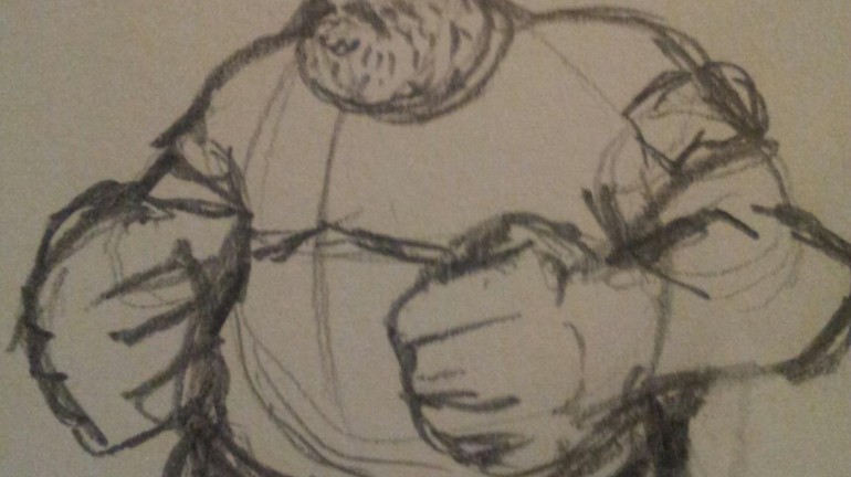 Some early conceptual sketches for one of the playable characters, Miles.