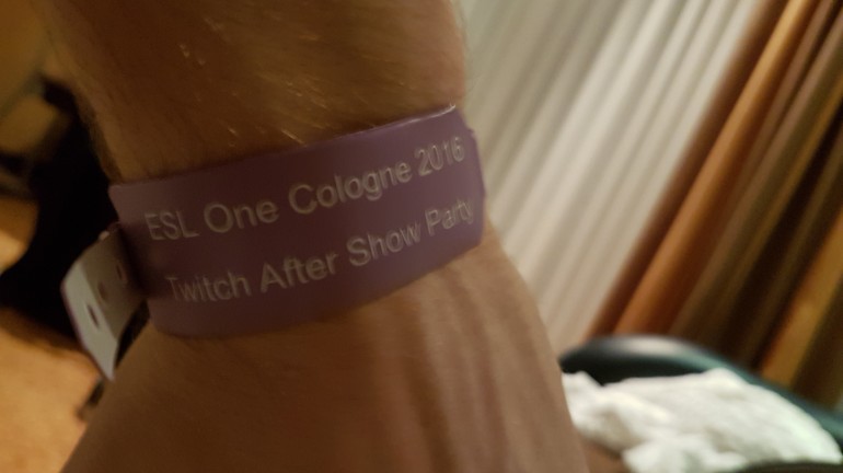 Wristband given to the lucky few who could attend the after party.