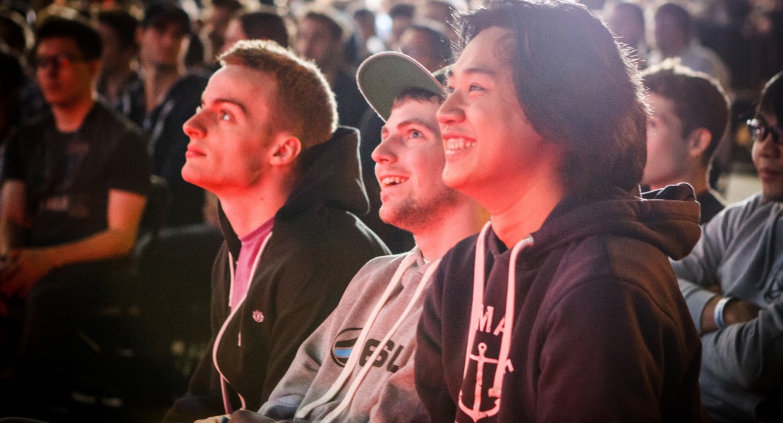 A picture of the three of us spectating. In this picture is Tobey Lundstrom, Chris Mullins, and Luc Shelton.