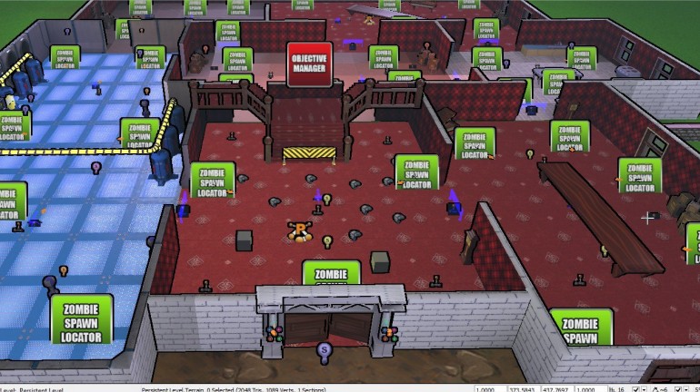 A screenshot from the level editor for Dr. Necro's Time of Death.