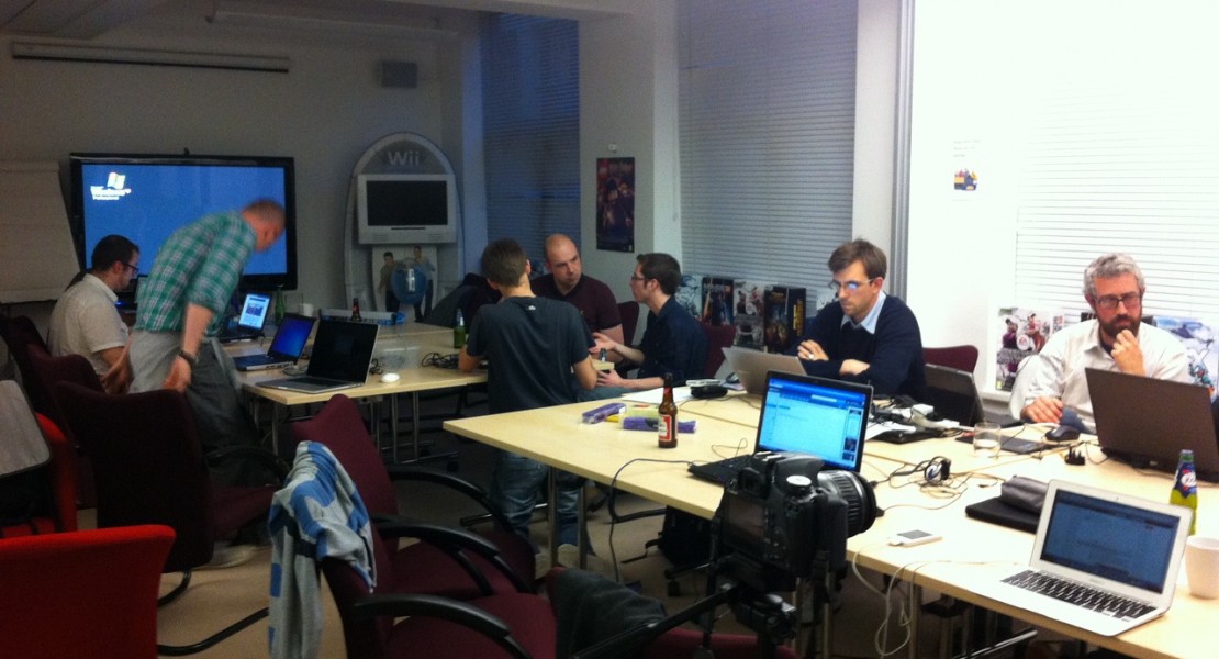 In the middle of the game jam.